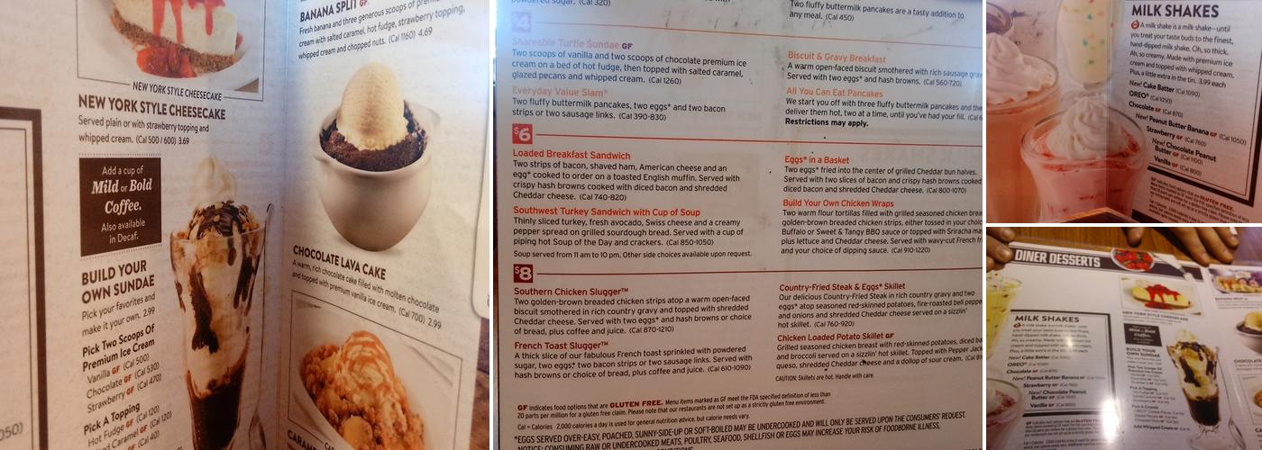 Denny's Restaurant Menu