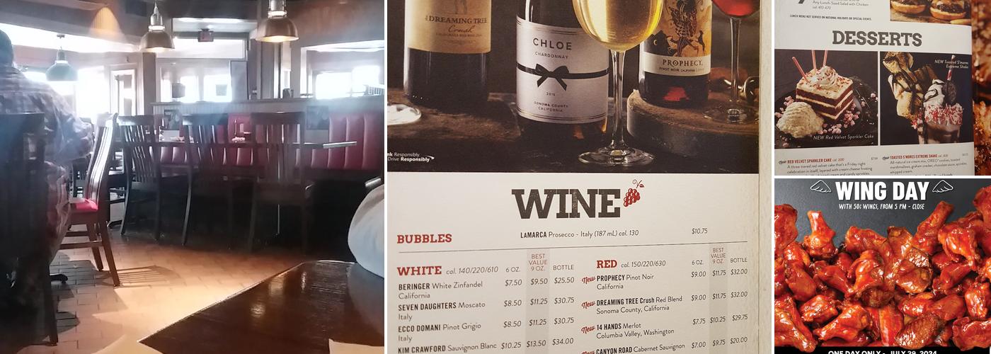 TGI Fridays Menu