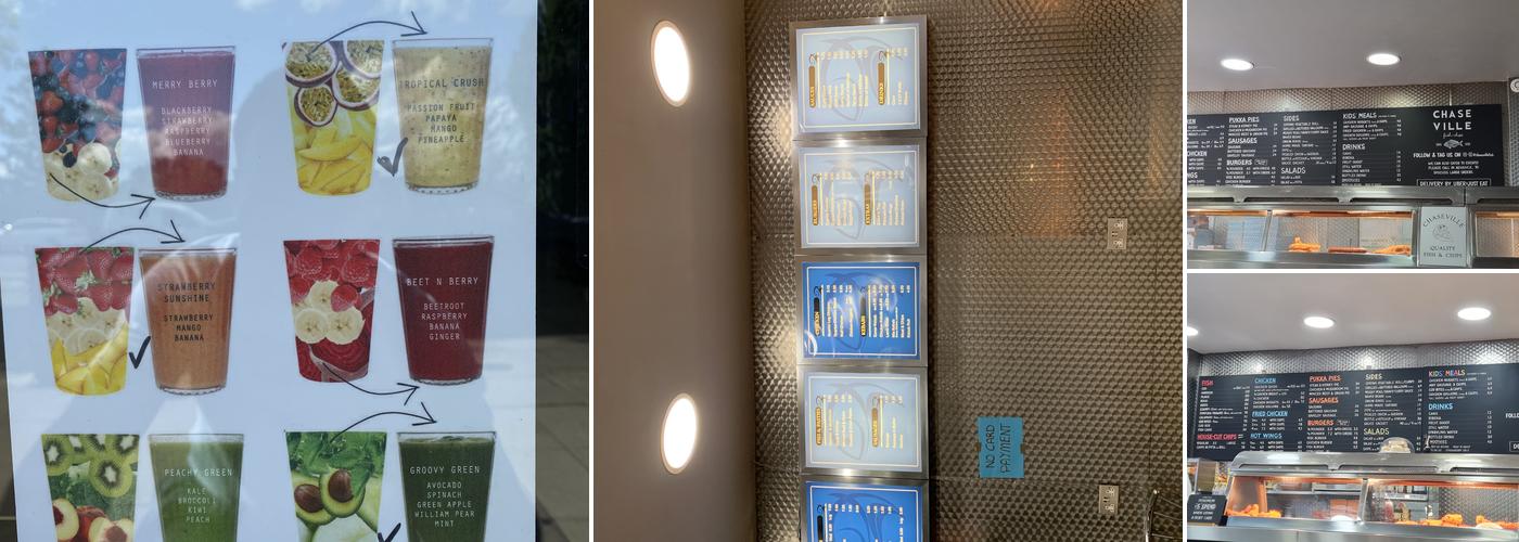 Chaseville Fish & Chips Menu