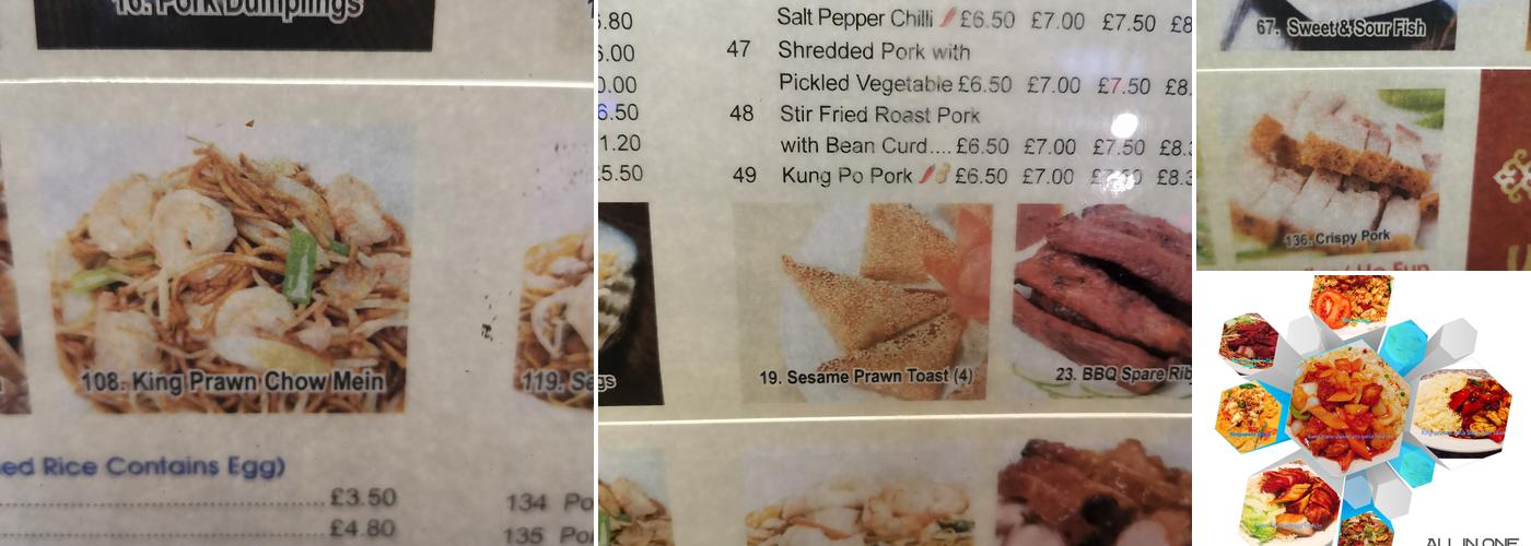 Wood Green Chinese Menu