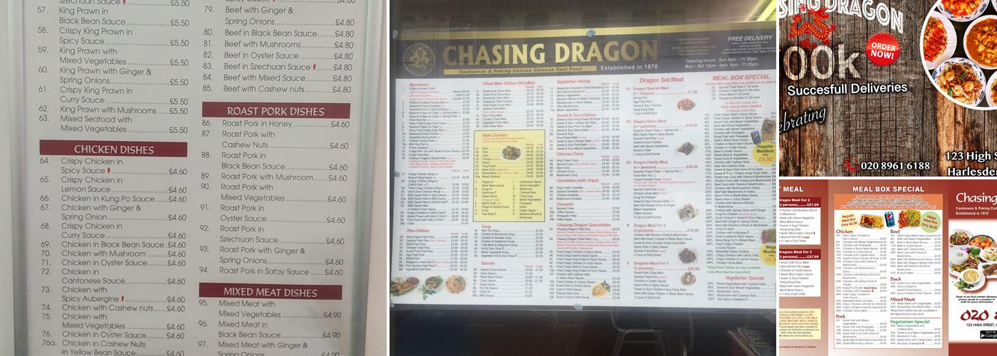 Chasing Dragon Menu