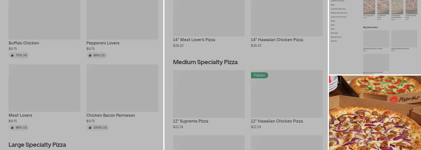 Pizza Hut Menu