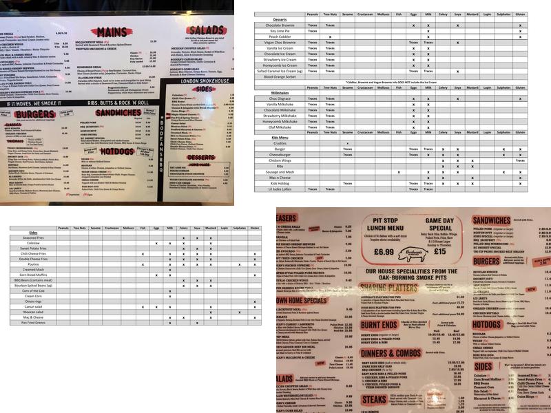 Bodean's BBQ Soho Menu