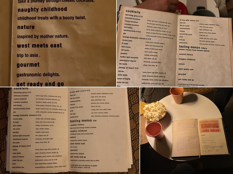 Lounge Bohemia - by appointment Menu