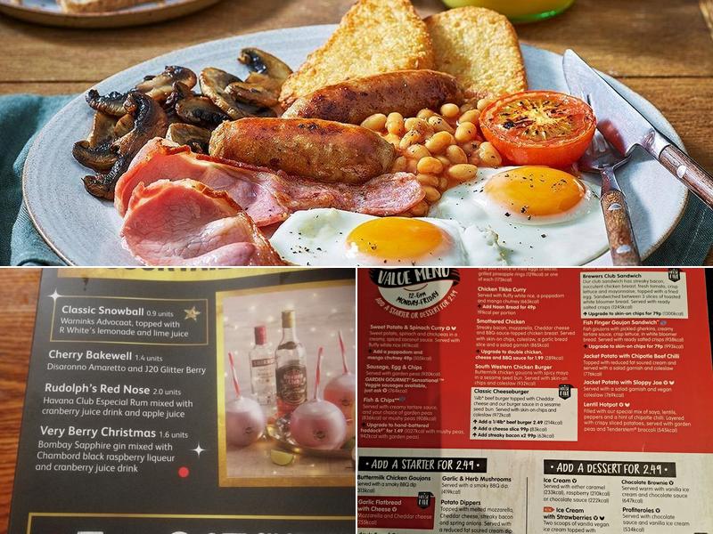 Ocean Park Brewers Fayre Menu