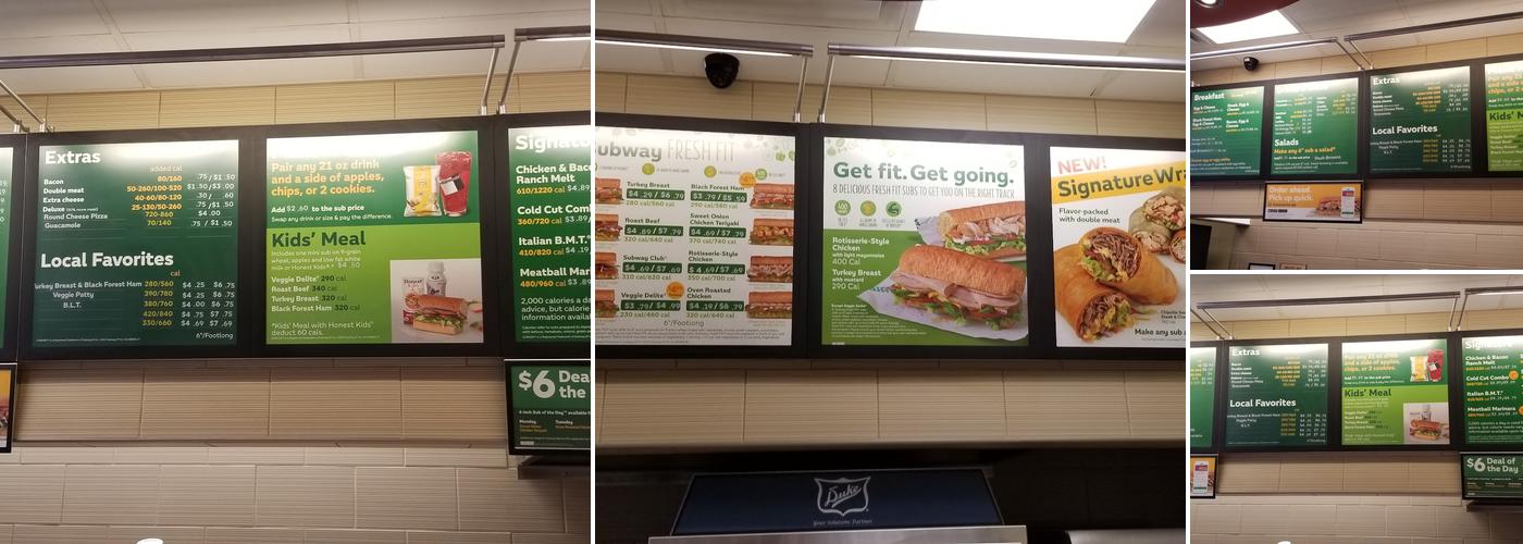 Subway Menu
