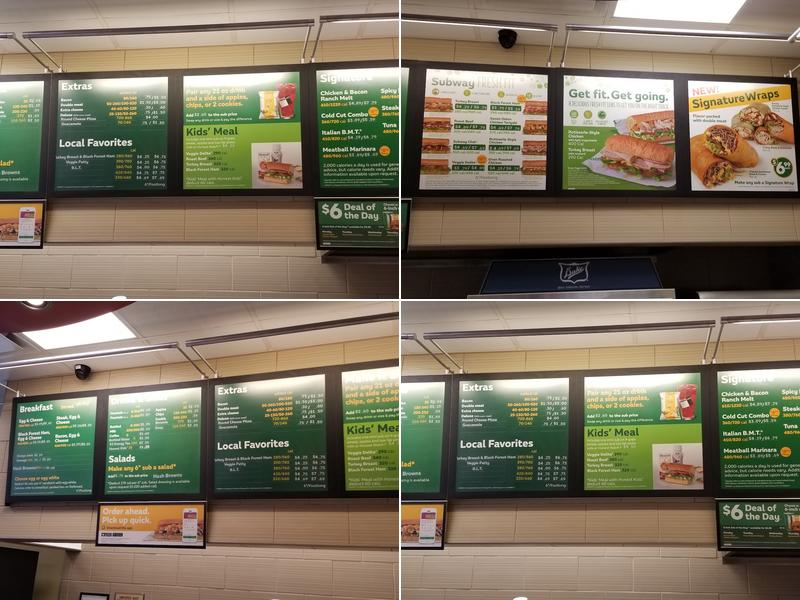 Subway Menu