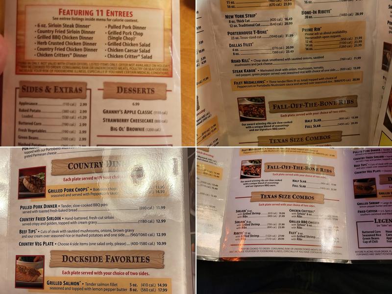 Texas Roadhouse Menu