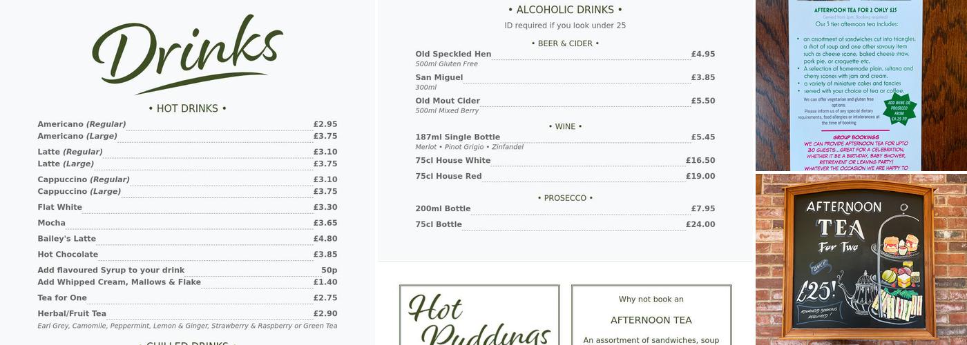 The Barn - Tarleton Menu