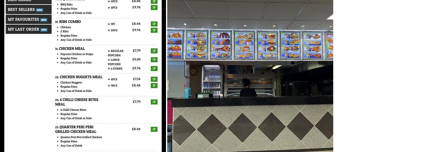 RFC Chicken & Ribs (Hammersmith) Menu