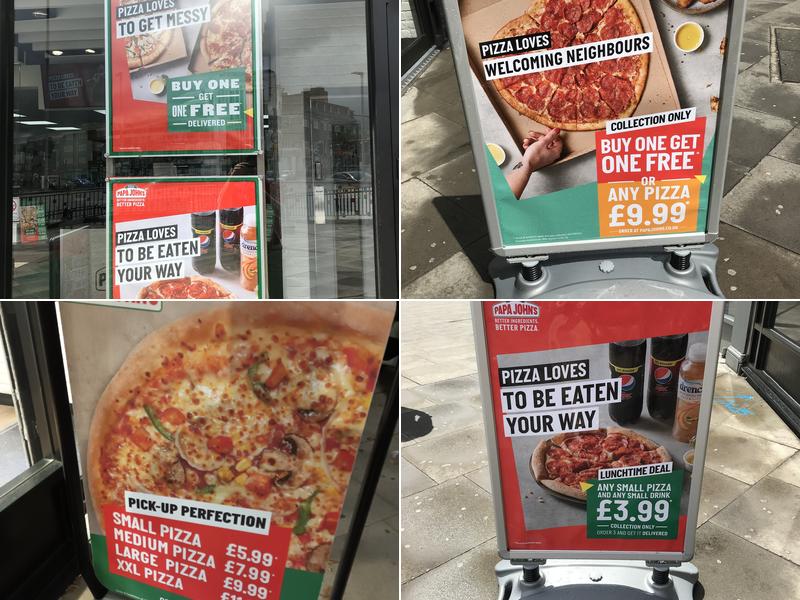 Papa Johns Pizza Menu