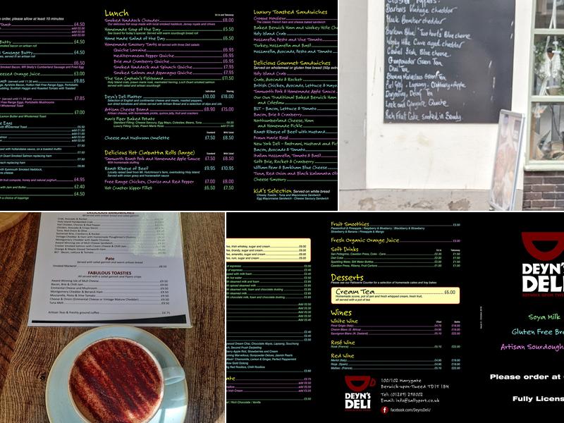 Deyns Deli Menu