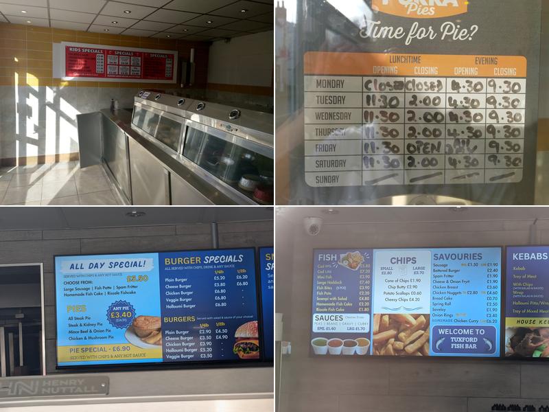 Tuxford Fish Bar Menu