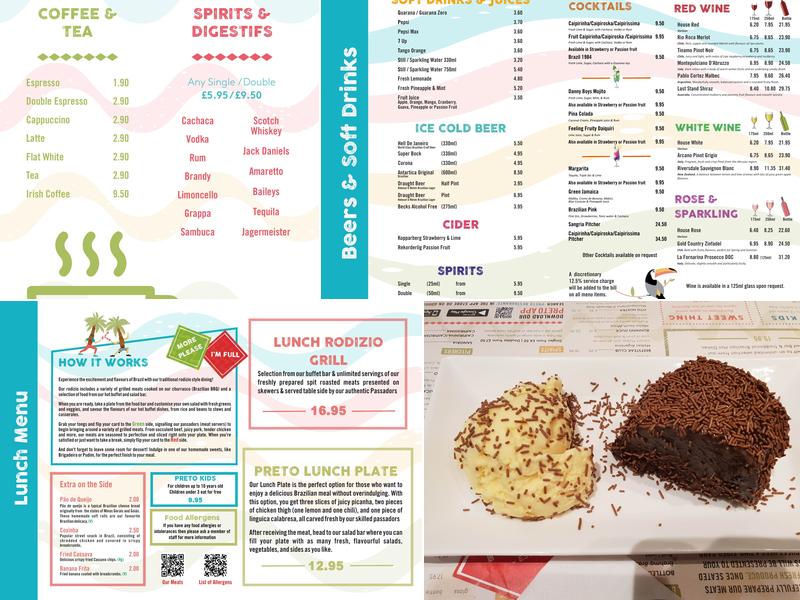 Preto - Brazilian Steakhouse Putney Menu