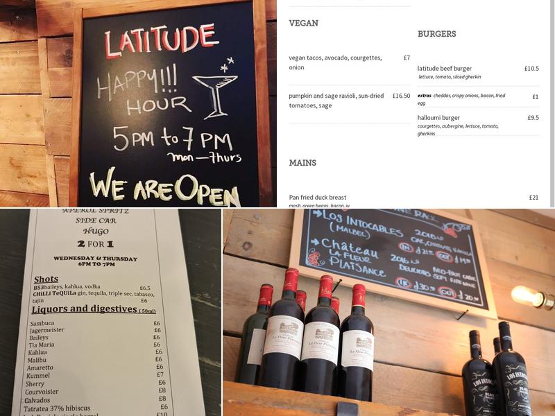 Latitude Restaurant Menu