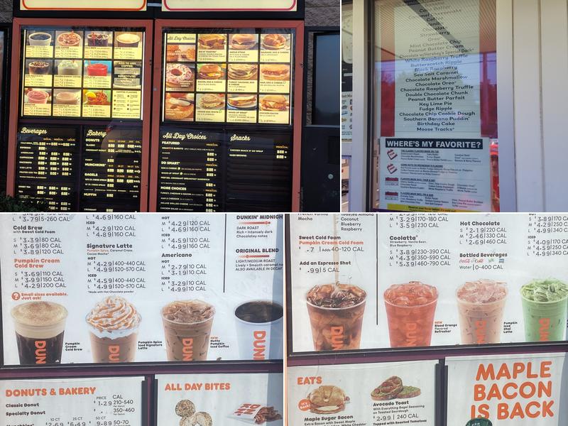 Dunkin' Menu
