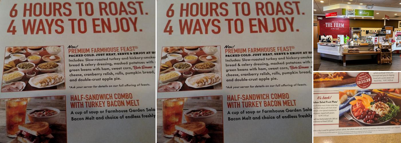 Bob Evans Menu