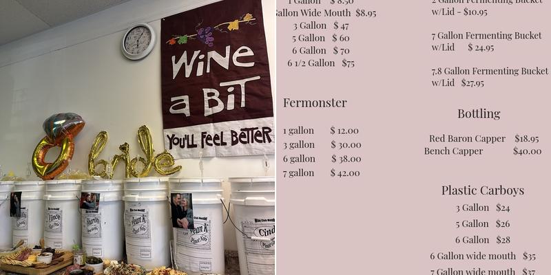 Beer & Winemaker's Pantry Menu