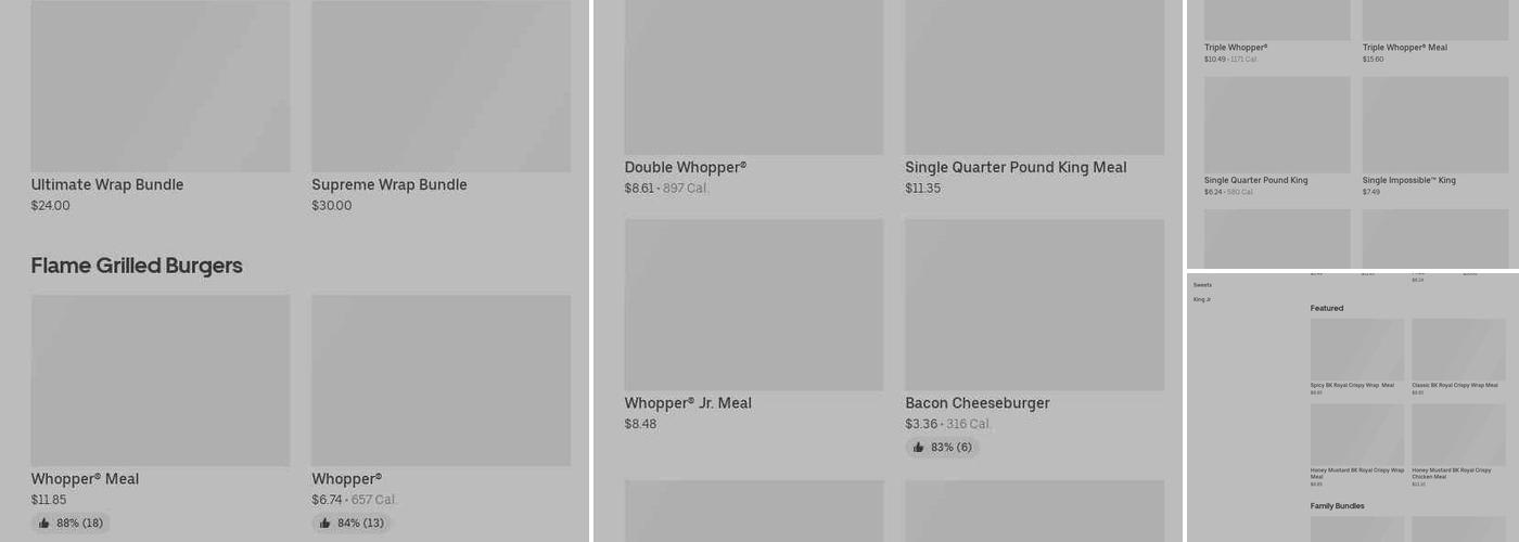 Burger King Menu