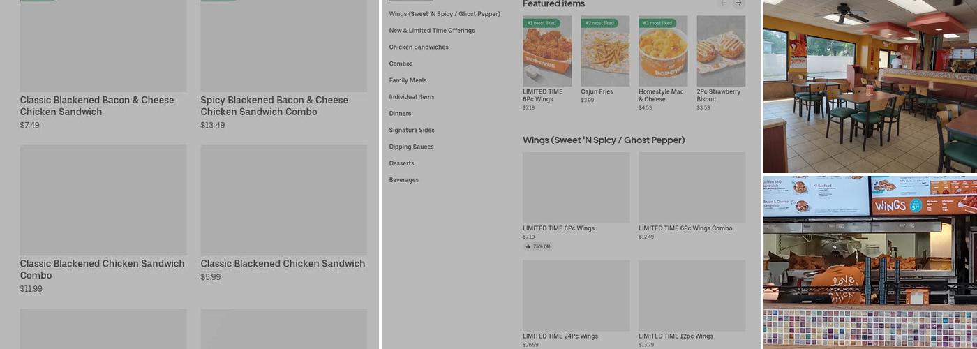 Popeyes Louisiana Kitchen Menu