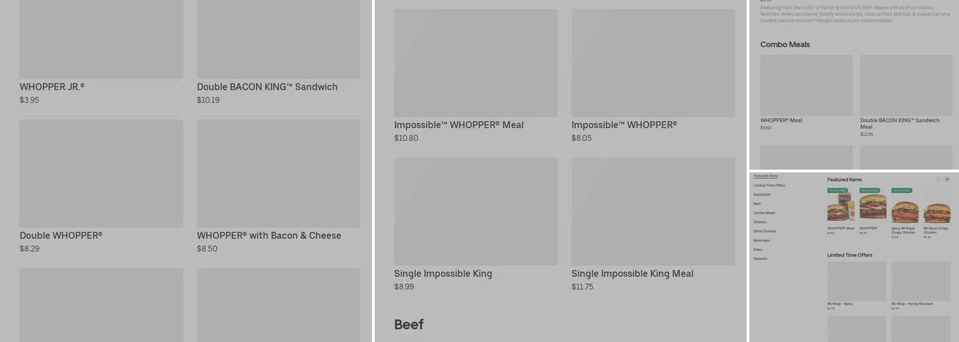 Burger King Menu