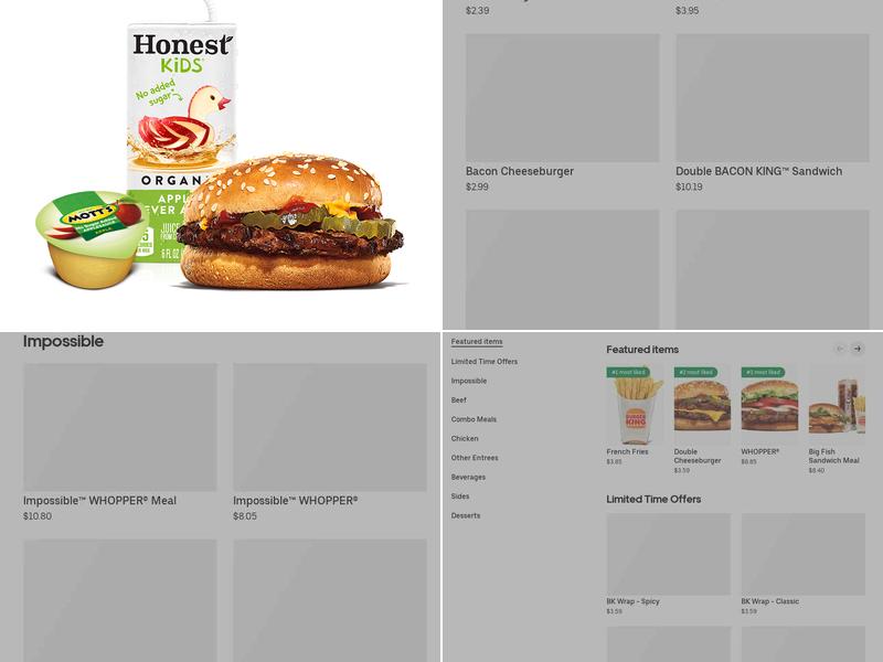 Burger King Menu