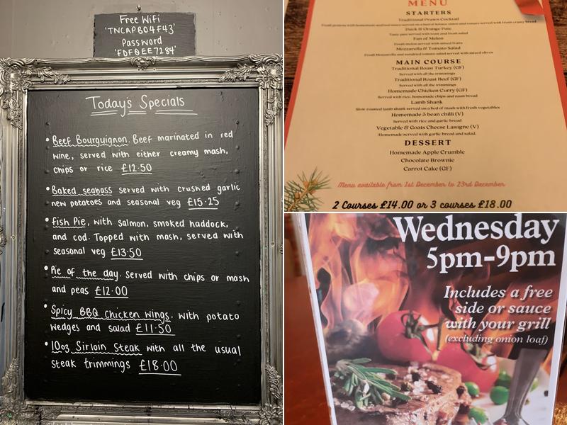 Red Lion Inn Menu
