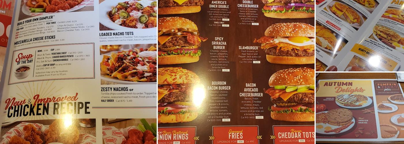 Denny's Restaurant Menu
