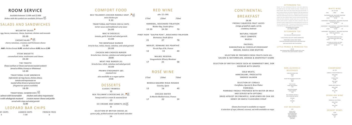 The Blue Door Bistro Menu