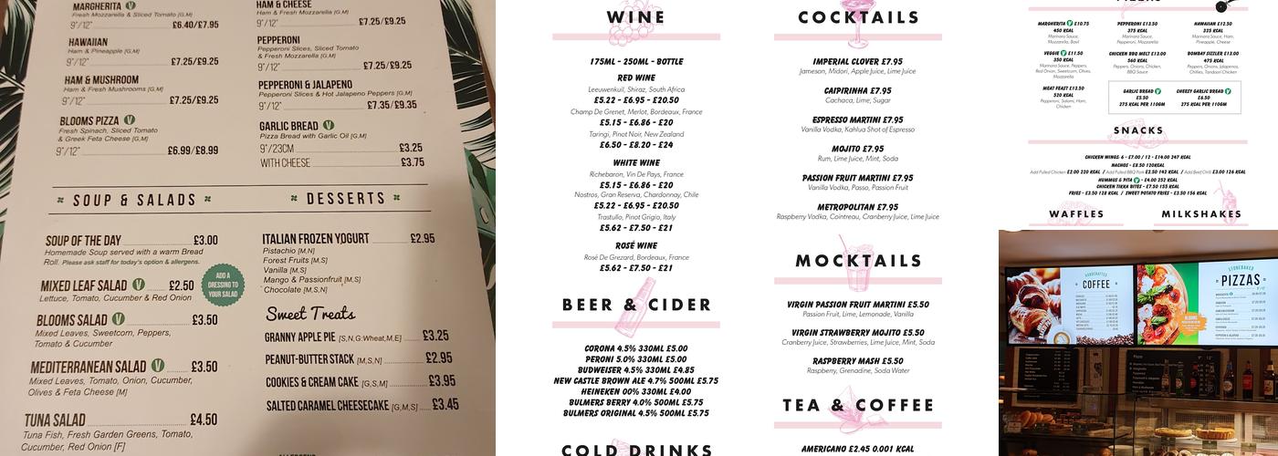 Blooms Café Menu