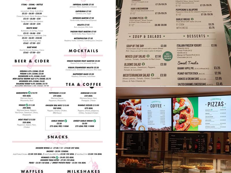 Blooms Café Menu