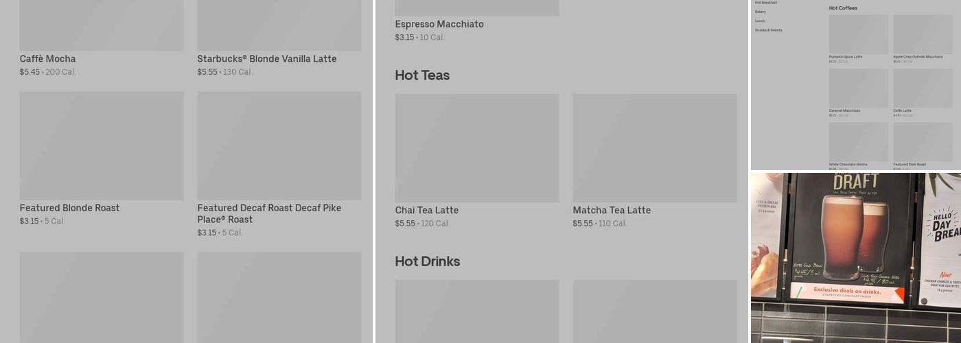 Starbucks Menu