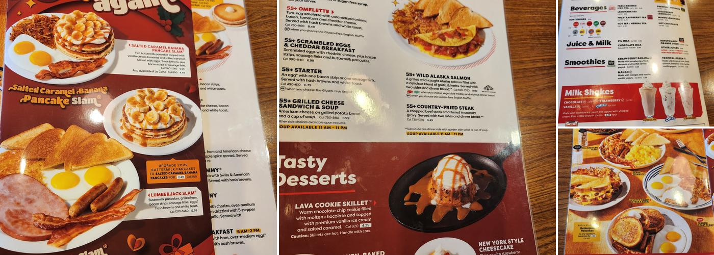 Denny's Restaurant Menu