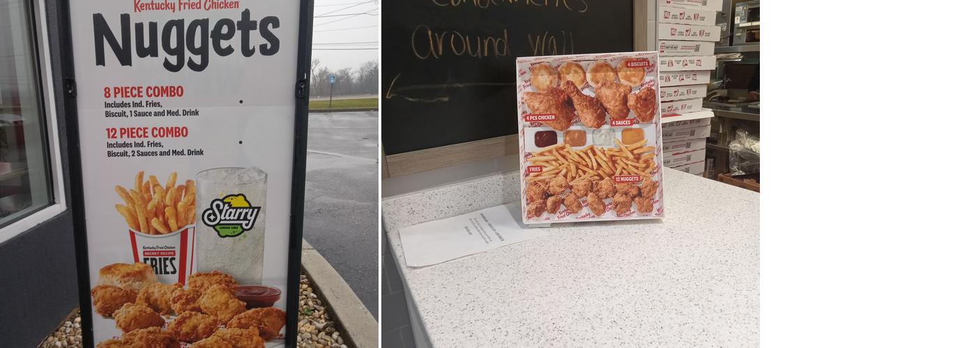 KFC Menu