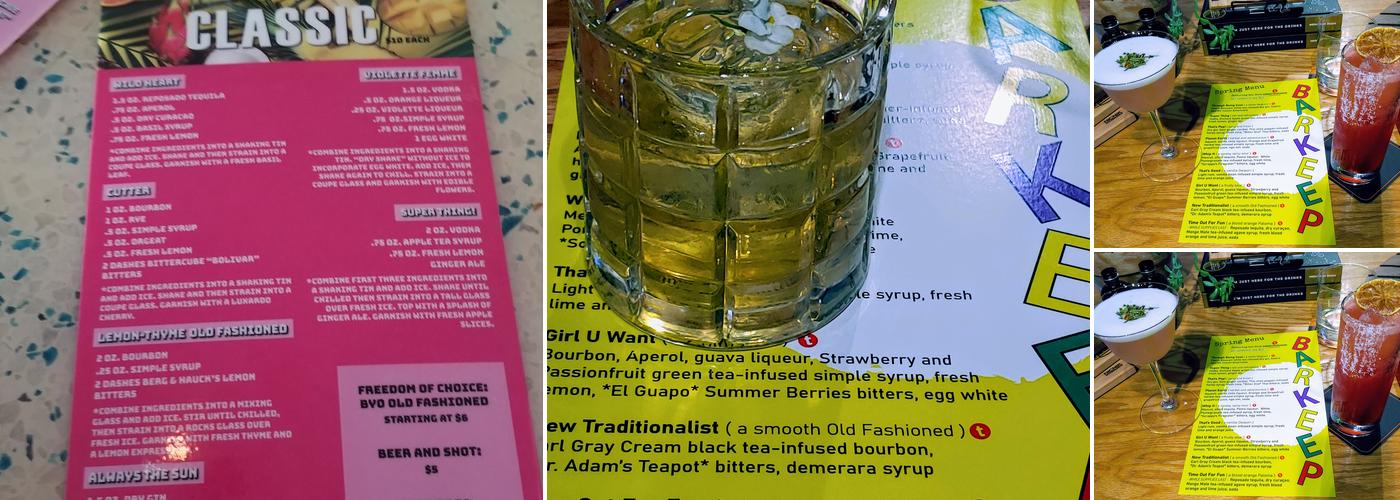 Barkeep Supply Menu