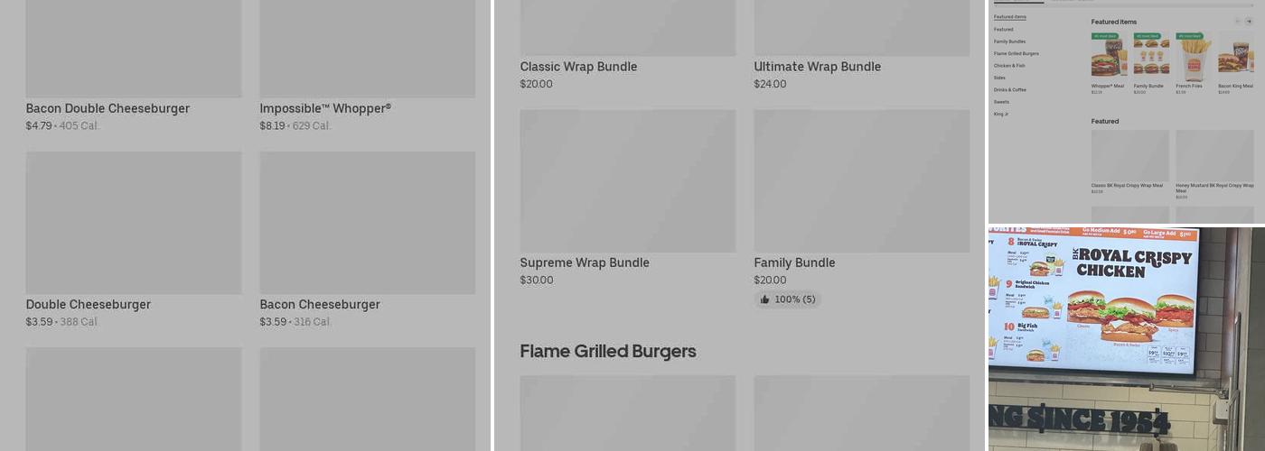 Burger King Menu