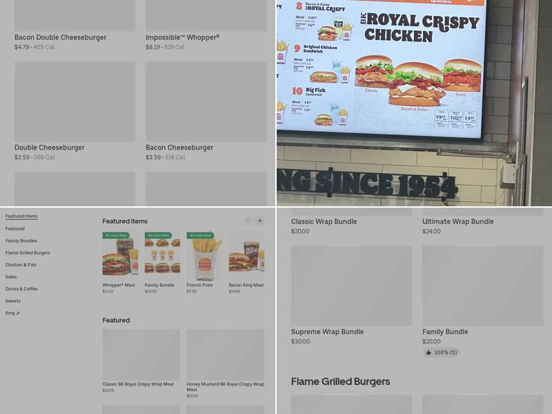 Burger King Menu