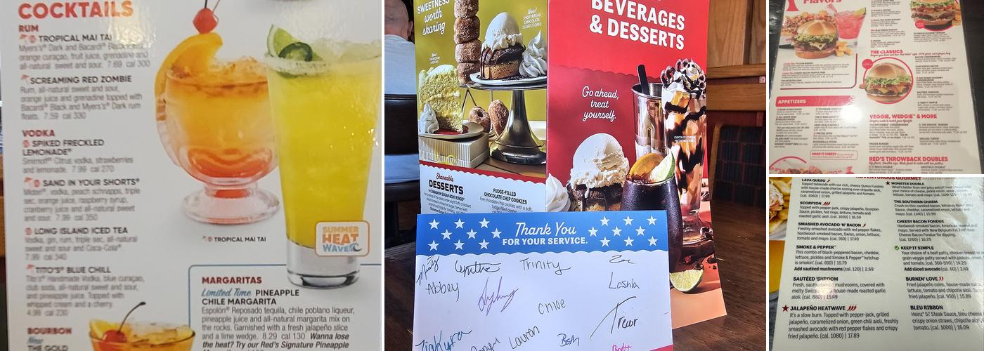 Red Robin Gourmet Burgers and Brews Menu