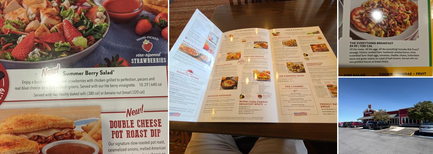Bob Evans Menu