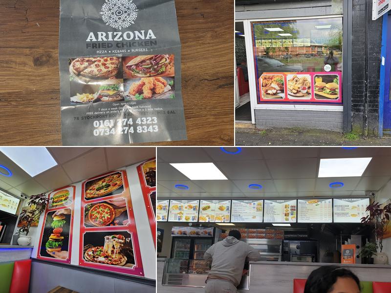 Arizona Fried Chicken Manchester Menu