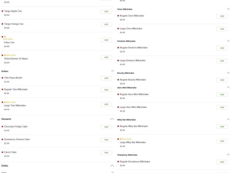 I Love Crispy Chicken Menu