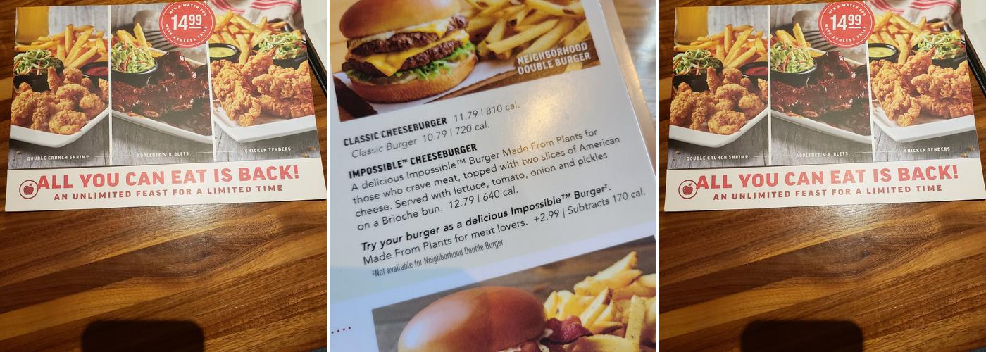 Applebee's Grill + Bar Menu