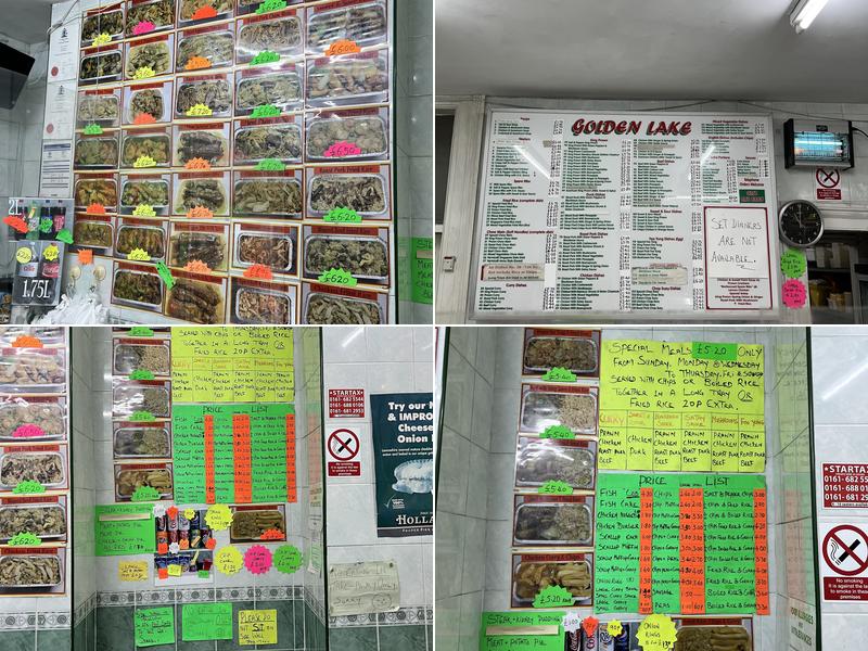 Golden Lake Chippy Menu