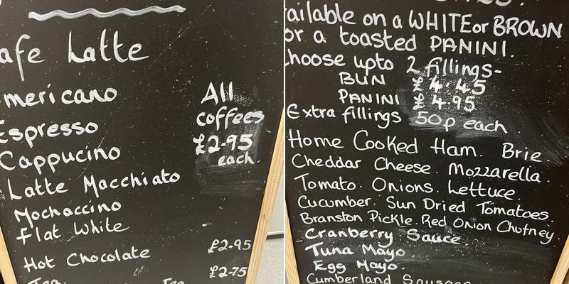 The Crosby Cake Cupboard & Snack Shed Menu