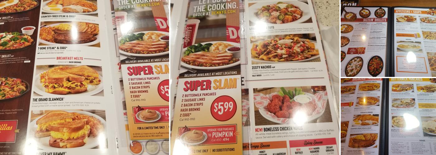 Denny's Restaurant Menu