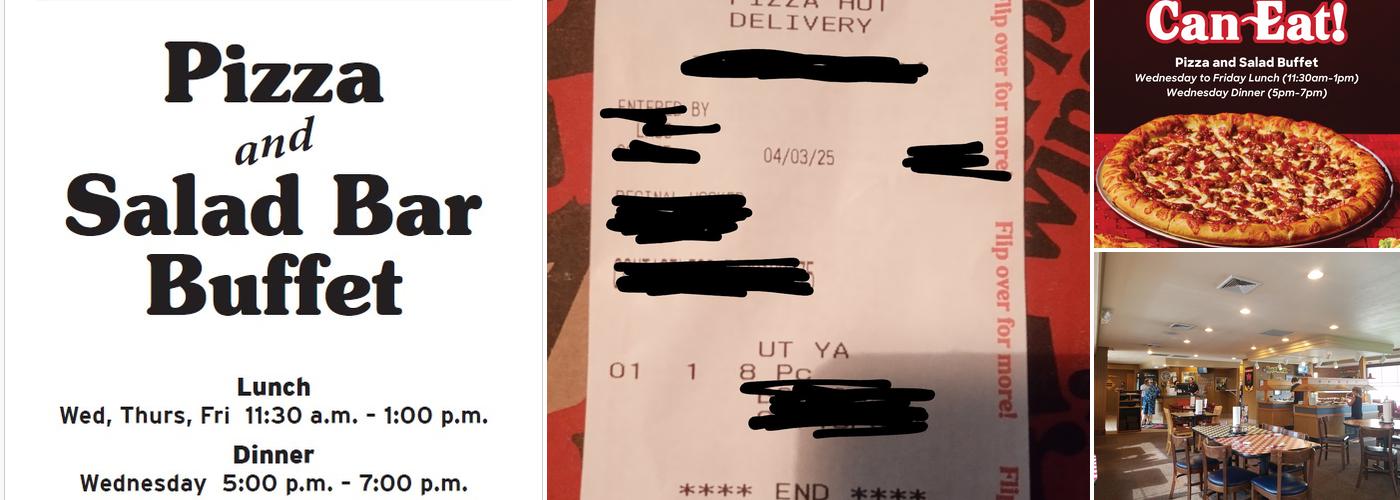 Pizza Hut Menu