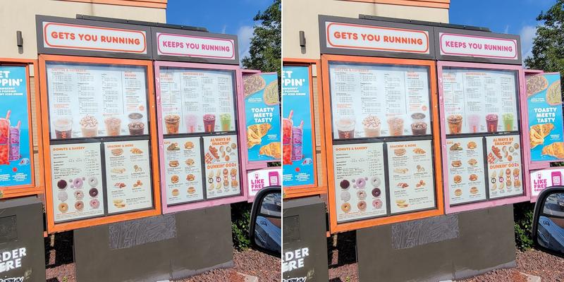 Dunkin' Menu