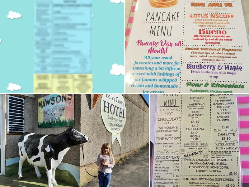 Mawson's Ice Cream Parlour Menu