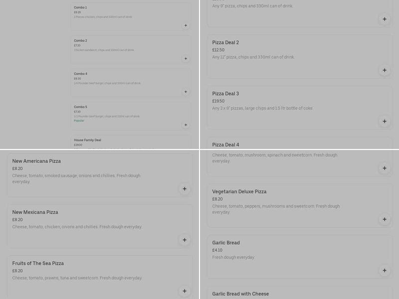 Crownhill Charcoal Grill Menu