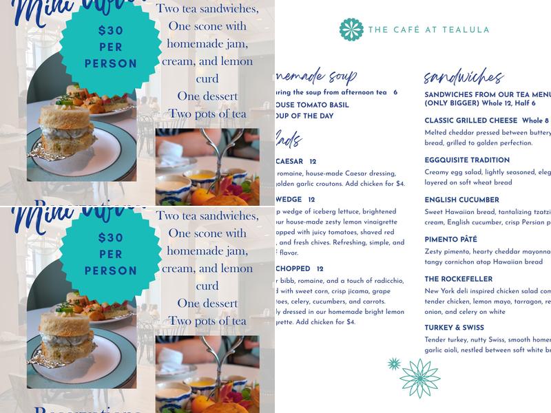 TeaLula Menu